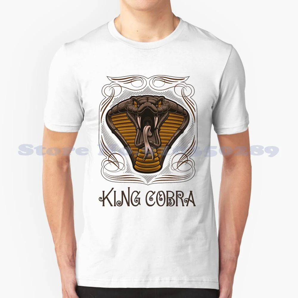 King 100% Cotton T-Shirt Poisonous Snake Dangerous Toxic King Deadly Snake Danger In The Jungle Jungle Warrior Deadly Attack