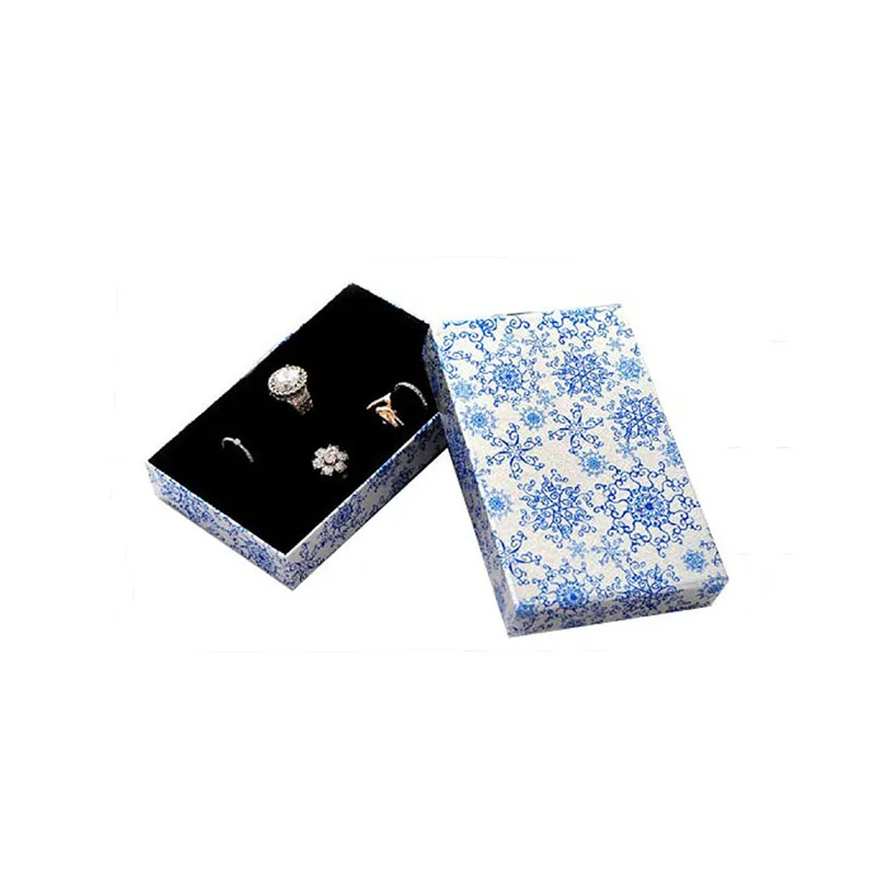 Portable Rings Storage Box Rectangle Display Stand Metal Earrings Storage Box Storage Box Jewelry Display Cabinet