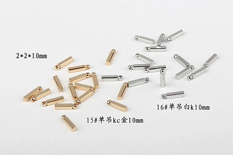 Handmade Korean Diy Accessories Ear Stud Earrings Materials Can Hang Sticks, Pendants, Tassels Square Copper Rods