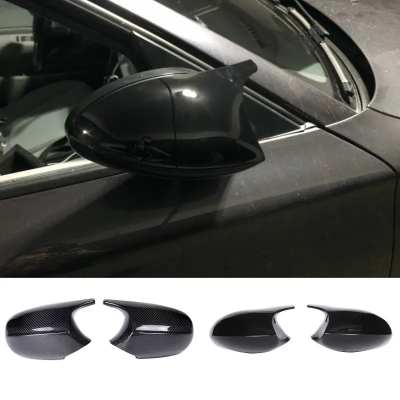 2xMirror Cover E90 Car Side Door Rearview Side Mirror Cover Cap For BMW E90 E91 2005-2007 E92 E93 2006-2009 M3 Style E80 E81 E87