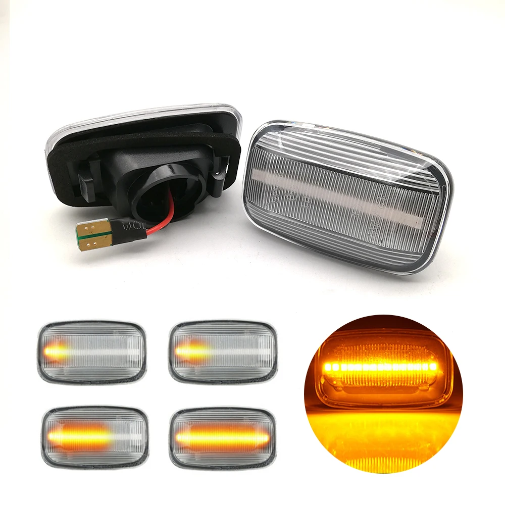 1Pair For Toyota Corolla Celica Caldina Camry Hilux Probox Fielder Avensis RAV4 Prius Runx Led Dynamic Side Marker Turn Signal L