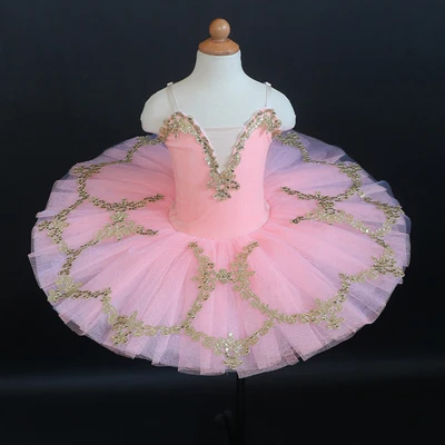 Children's peach ballerina dress window display cygnet Dance Dress Tutu Dress performance Dance Costume