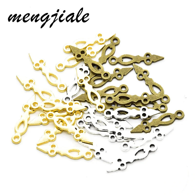 30pcs Wholesale Three Color Steampunk Pointer Charms Alloy Metal Pendants For DIY Handmade Jewelry Accessories Making 26*6mm