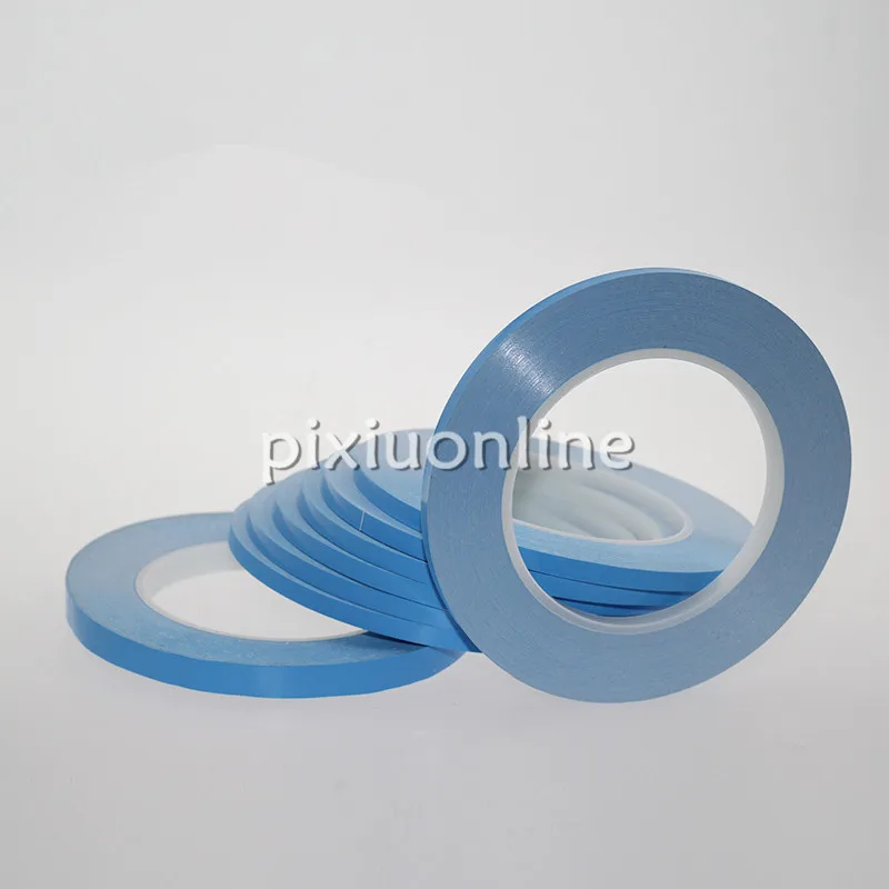 Thermal Dissipation Adhesive Tape Blue LED Double Sided Adhesive Tape for IC Cooling Fin Fixed 25meters long 0.15mm thickness