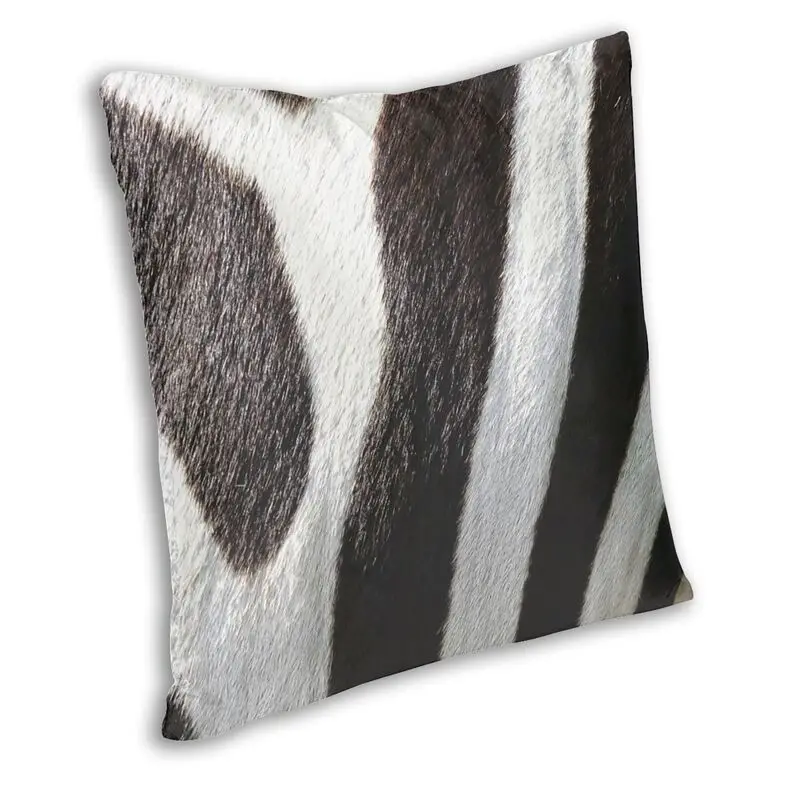 Zebra Striped Pattern Animal Fur Pillow Cover Decoration Zebra Leather Texture Lover Cushion Cover Throw Pillow For Car Printing