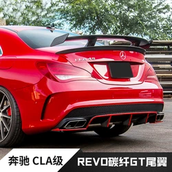 For Mercedes-Benz W117 Spoiler CLA45 CLA180 CLA200 CLA250 2014 2015 2016 GT Tail Wing Decoration Carbon Fiber Rear Trunk Spoiler