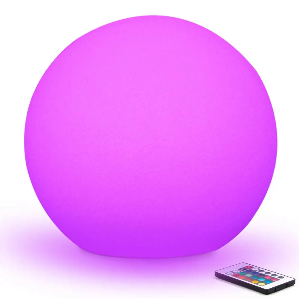 Rechargeable Remote Control LED Ball Night Lights Indoor Home Table Lamp Garden Lawn Wedding Party KTV Bar New Year Decoration