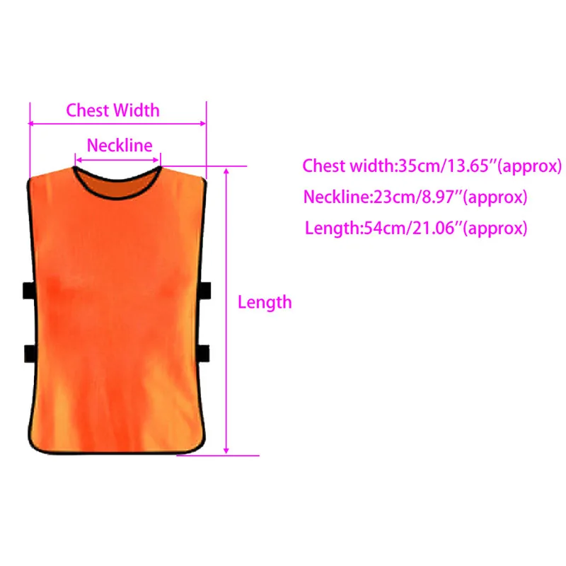 Children Kid Team Sports Football Soccer Training Pinnies Jerseys Train Bib Vest