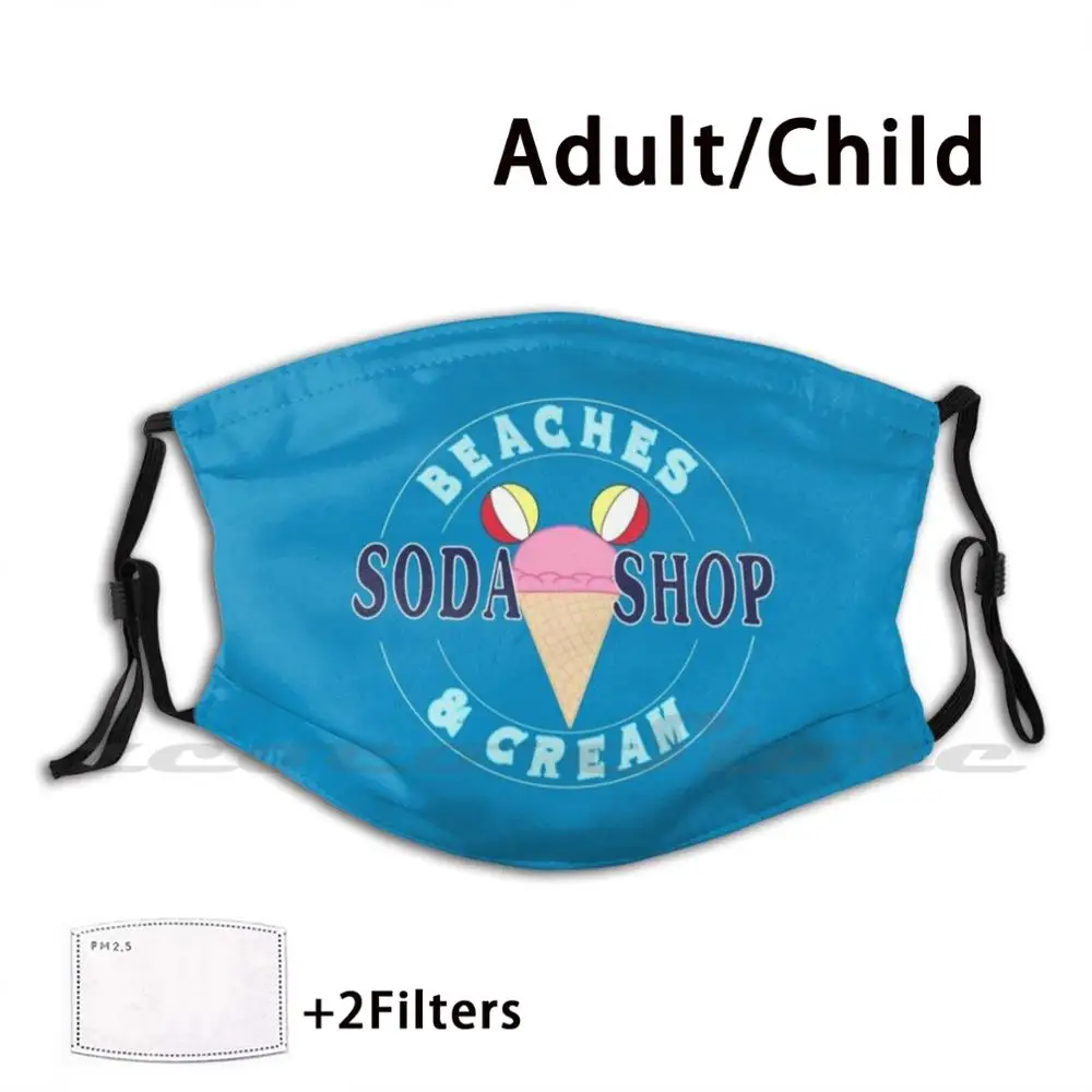 

Beaches & Cream Soda Shop Washable Trending Customized Pm2.5 Filter Mask World Walt World Resort