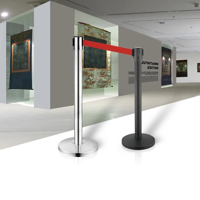 2m 3m 5m Retractable Belt Barrier Stainless Steel Crowd Control Stanchion Length and color optional