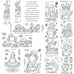 Clear Stamp Different Christmas Gnome Bee Kind Best Chef Mushroom Happy Birthday DIY Craft Card Album Making Scrapbooking 2021