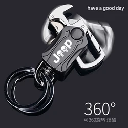 For Jeep Renegade Compass Patriot Beer Bottle Opener Keychain Men Fashion Zinc Alloy Key Ring Car Play Keyring Car accessories