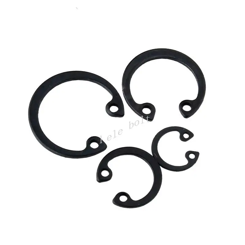 M8 - M150 C Clips Snap Retaining Ring For Hole GB893 Black 65 Manganese Steel Washer Internal Retaining Ring Shaft CircliP