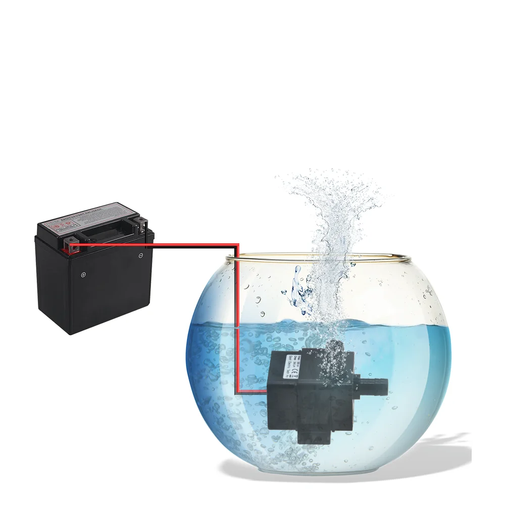Zatapialne pompa wodna DC 12V 3.6W 240L/H Mini elektryczne natężenie przepływu wodoodporna pompa bezszczotkowa do ogrodu Goldfish Bowl 40% off
