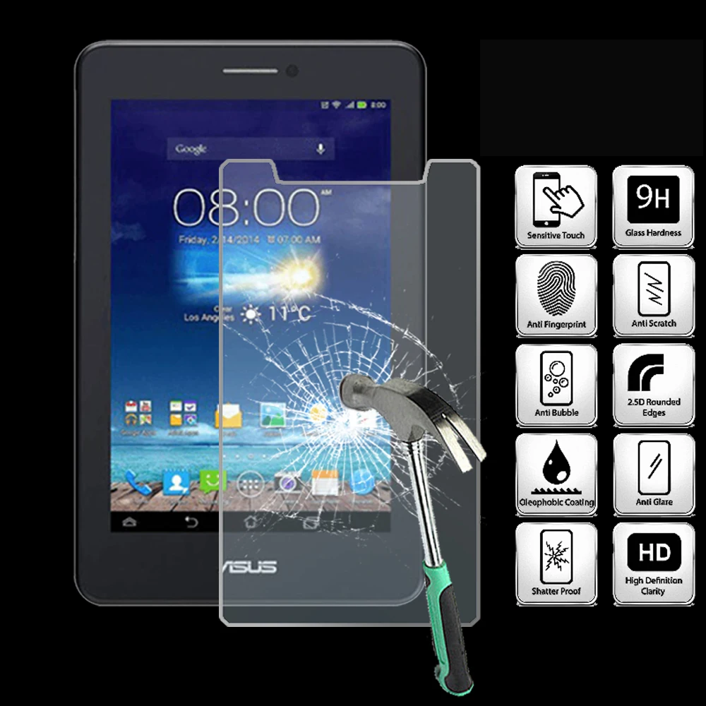 For ASUS Fonepad 7 Dual ME175CG Tablet Tempered Glass Screen Protector Cover Explosion-Proof Anti-Scratch Screen Film