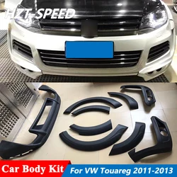 Wide Style Unpainted FRP Material Front Bumper Lip Rear Diffuser Fender Flares Car Body Kit For VW Touareg Tuning 2011-2013