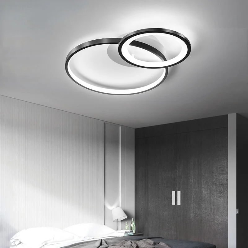 

Minimalism Modern Led Ceiling Chandelier For Bedroom Living Room Indoor Home Simple Design Lamp Round Ring Remote Control Light