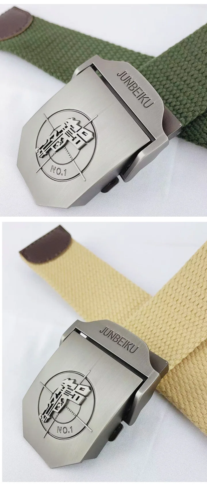 Maikun Metal Automatic Buckle Canvas Belts for Men Military Tactical Men Belt Casual Style Men Belt