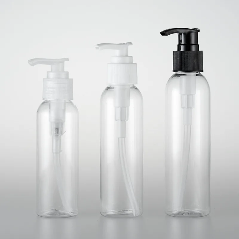 120ML 150ML 200ML X 30 Empty Clear Plastic Bottles With Screw Lotion Pump Washing Lotion Dispenser PET Containers Liquid Soap