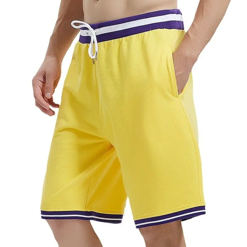 Vintage Shorts Men Summer New Basketball Sport Shorts Multi-pocket Green Cotton Fitness Workout Lounge Knee Length Sweatshorts