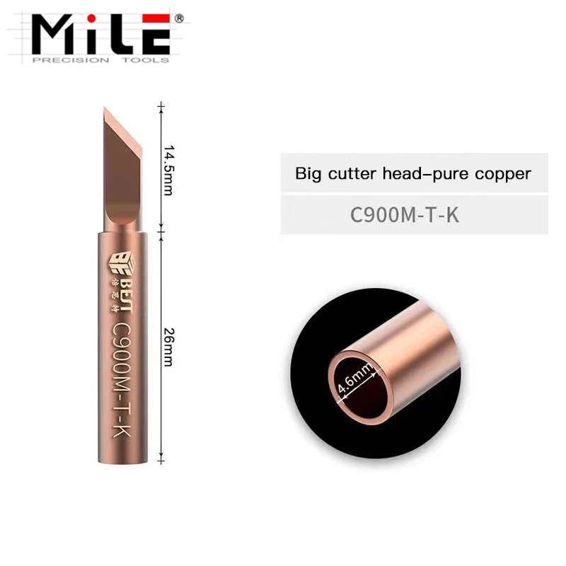 MILHA 5 pçs/set Bico de Solda de Oxigênio-Cobre Livre de Solda De Solda Ponta do Ferro Sem Chumbo-Livre Não-Stick de Lata Kit de Ferramentas de Ponta Diamagnético DIY