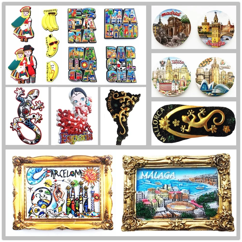 

Spain Flavor Creative Fridge Magnets Refrigerator Stickers Tourist Souvenir Decoration Articles Handicraft Gifts