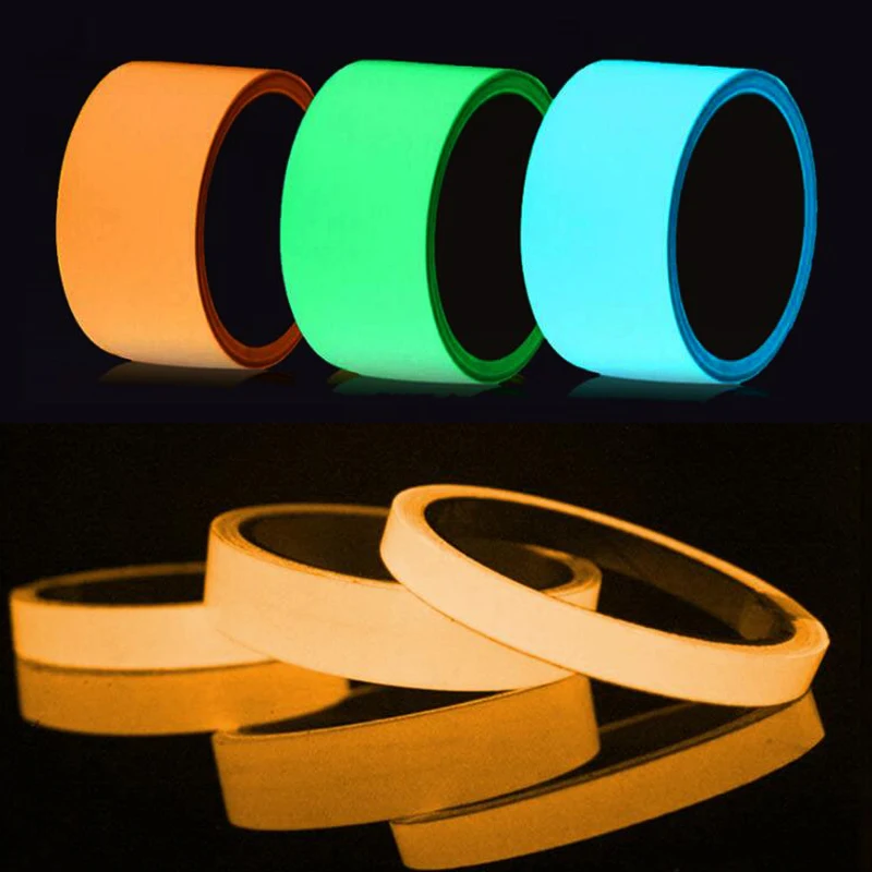 Colorful Luminous Tape Self Adhesive Glow In The Dark Stickers 3m Stage Decorative Luminous Fluorescent Tape Warning Stickers