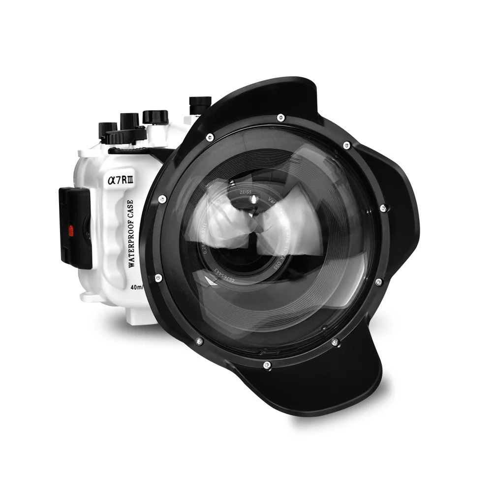 40m/130ft For Sony A7 III A7R3 A7RIII A7III A7M3 16-35mm lens underwater camera housing diving case cover with 6\