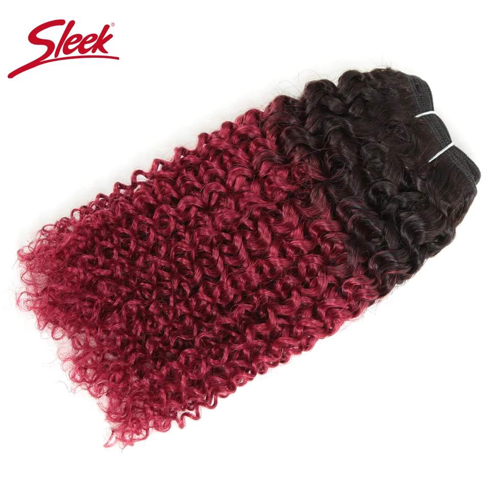 Sleek Afro Kinky Curly สาน Ombre T1b/สีม่วง T1B/99J T1b/สีฟ้า T1B/99J Double Drawn remy Mongolian Human Bunldes