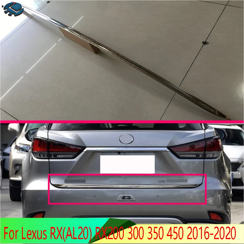 For Lexus RX(AL20) RX200 300 350 450 2016-2020 Stainless Steel Tail Gate Door Cover Trim Rear Trunk Molding Bezel