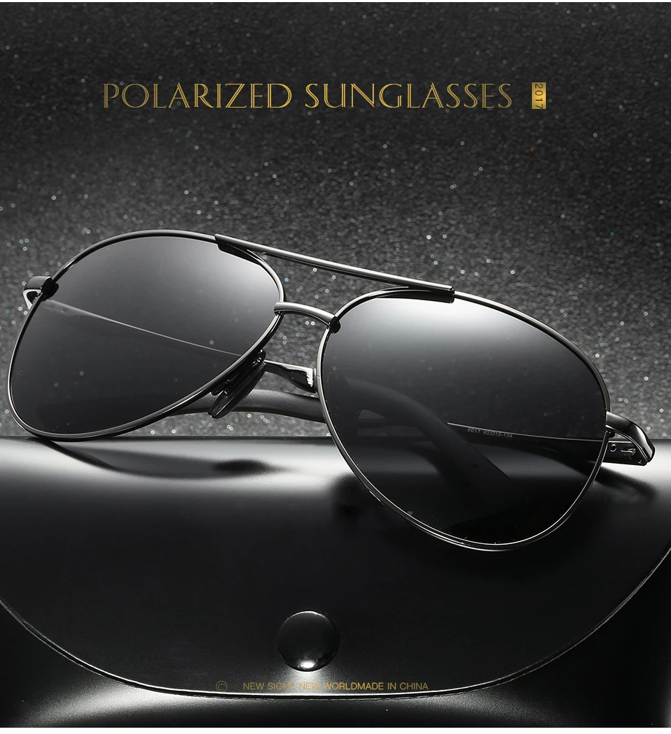 Vintage Polarized Sunglasses for Men Women Pilot Aviation Driving Fishing Outdoor Sun Glasses Metal Frame Mirror Lens UV400