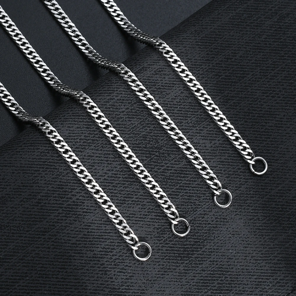 Wholesale Price Width 4MM 316L Stainless Steel Chain Necklace Fashion Men Link Necklace Hip Hop Rock Jewelry drop shipping