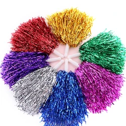 2pcs NonFading Metallic Streamer Pompoms Cheerleading Cheerleader pompom ball cheering dance pom aerobics  sports item Supply