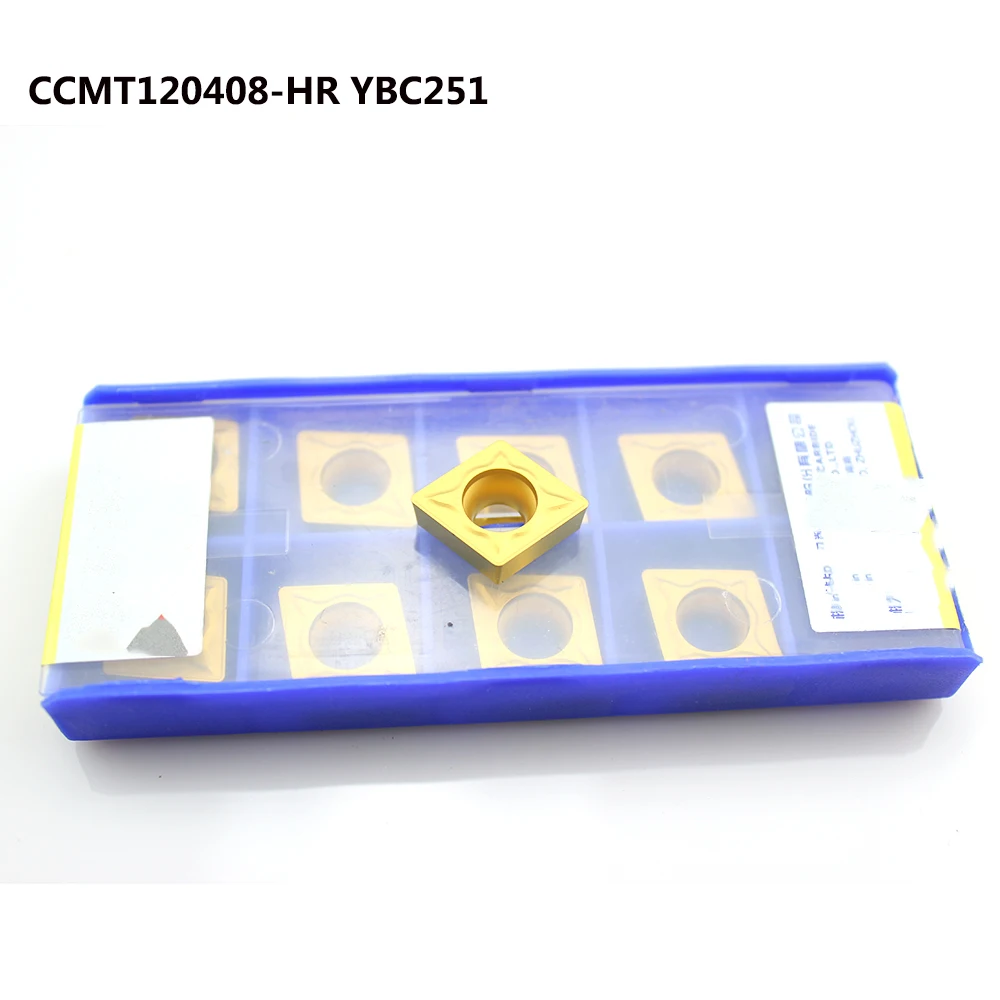 10pcs CCMT120404 CCMT120408 HM YBC251 YBC252 High-quality carbide blade inner hole boring tool for steel