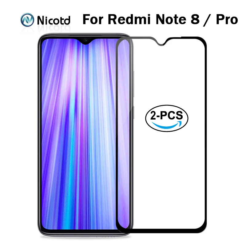 

2 Pieces For Xiaomi Redmi Note 8 Tempered Glass 2.5D Full Cover Tempered Glass For Xiaomi Redmi Note 8Pro Screen Protective Film