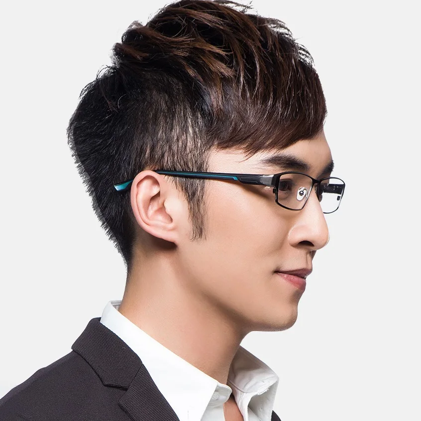 Vazrobe Titanium Eyeglasses Frame Men Reading Glasses Male Anti Blue Light Brand Spectacles for Prescription Diopter 0 +150 200