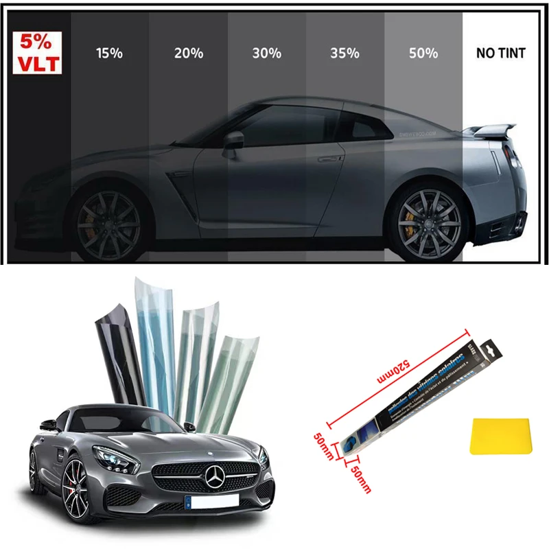 50cmX300cm Super Quality High Heat Resistant Car Glass IR100% Nano Ceramic Solar Tint Window Film UV Protector