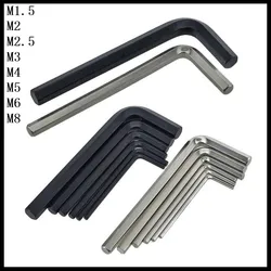 Nickel Plating Black Carbon Steel M1.5/M2/M2.5/M3/M4/M5/M6/M8 Hex Key Allen Wrench Spanner Fixing Tools Brand New