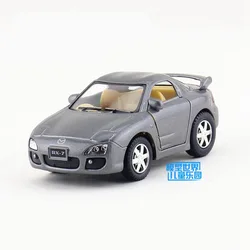 KiNSMART Toy Diecast Model Q Type Japan Mazda RX-7 Pull Back Doors Openable Car Educational Collection Gift For Children