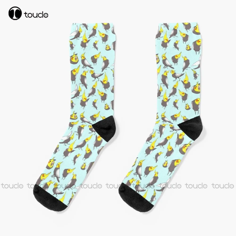 

New Cockatiel Doodle Pattern Socks Winter Socks Personalized Custom Unisex Adult Socks Teen Socks Halloween Christmas Gift