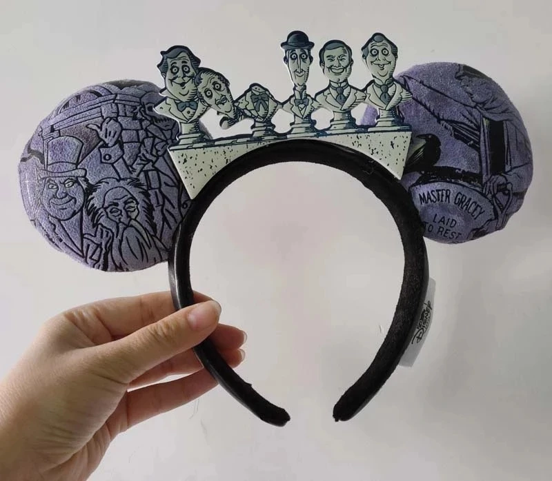 

NEW Disney Parks The Haunted Mansion Graveyard Halloween Minnie Ears Headband Halloween Costume