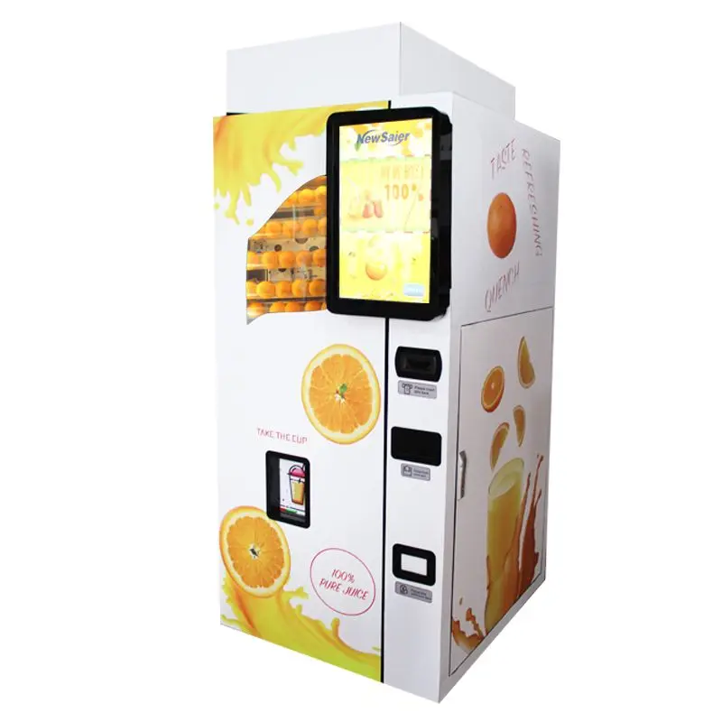 Fresh Orange Juice Vending Machines Automatic Smart Touch Screen Fruit Juice Extractor Customized Payment Kiosk for Sale