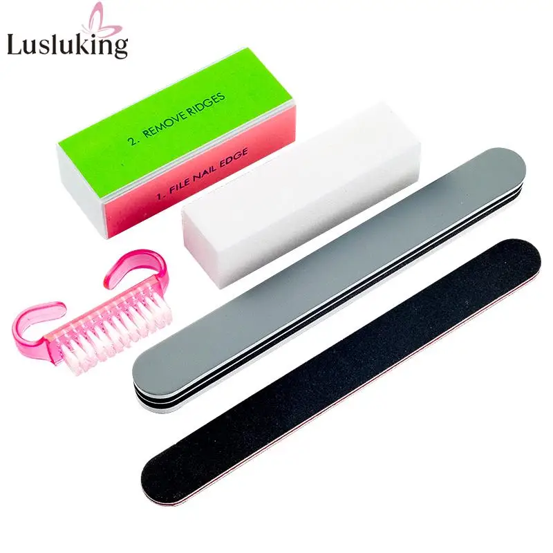 

5/12pcs Nail Art Files Dust Brush Cleaning Buffer Sponge Block Buffing Grit Sand UV Gel Polish Acrylic Manicure Pedicure Tools