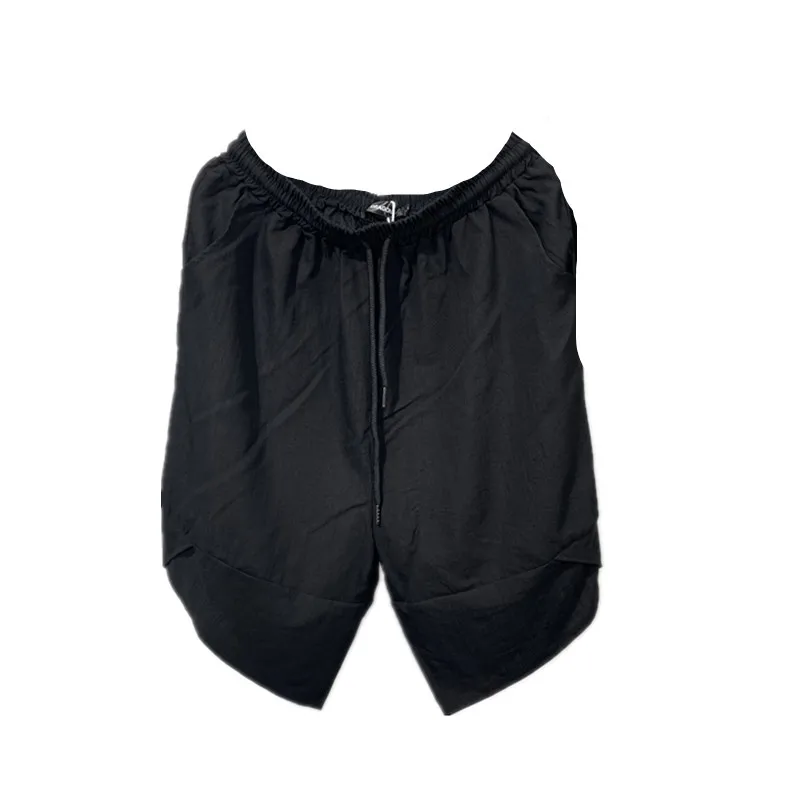 

Men's Simple Sports Shorts Summer Popular Men's Plain Asymmetric Simple Loose Shorts Thin Elastic Belt Shorts