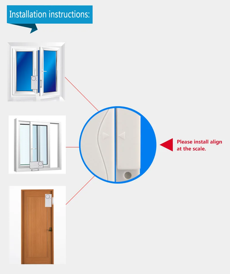 Darho-Control remoto abierto y cerrado, Sensor de puerta ABS inalámbrico para el hogar, alertas del sistema de alarma, Detector de seguridad