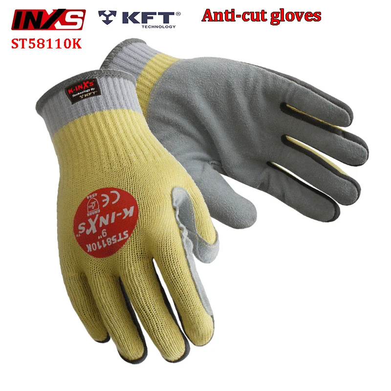 SAFETY INXS Anti-cut gloves Level 5 High temperature resistance 100 degree anti cut gloves Comfortable Mechanical safety gloves