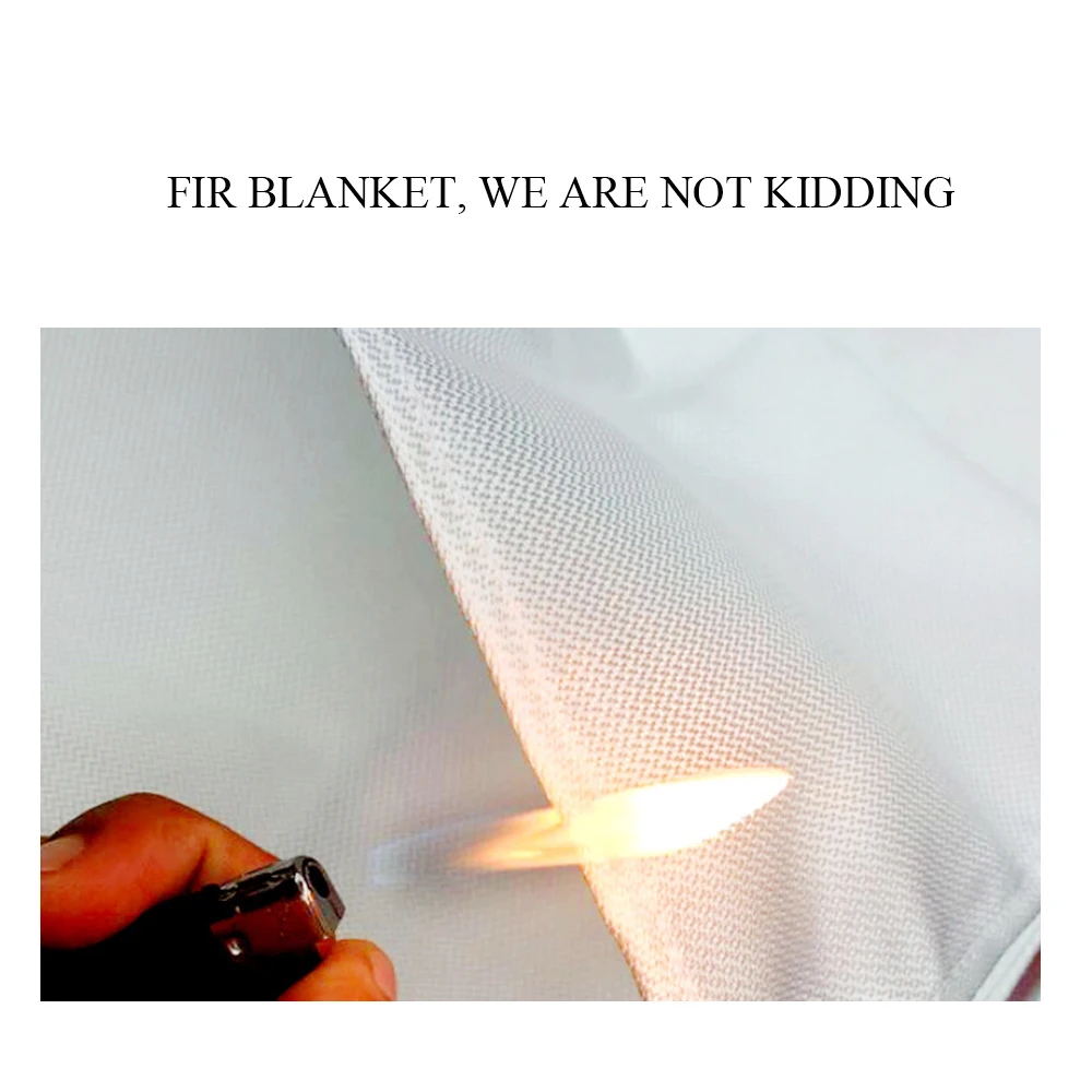 1M x 1M Sealed Fire Blanket Home Safety Fighting Fire Extinguishers Tent Boat Emergency Survival Safety Cover