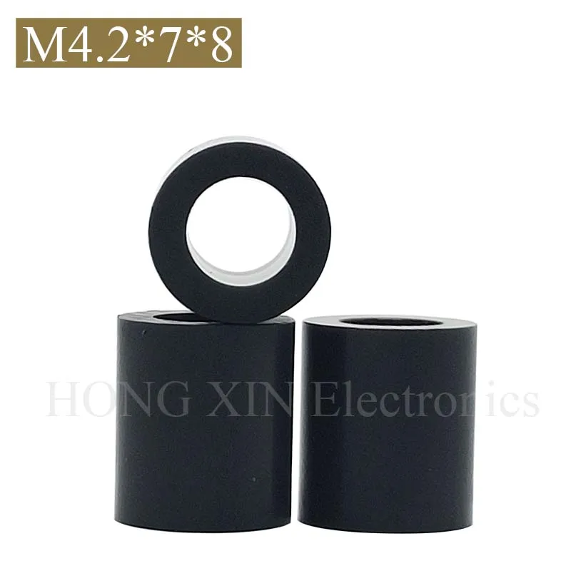 【 M4.2 * 7*8 】Black Abs Rround Spacer Standoff Nylon Non-Threaded Spacer Ronde Hollow Standoff Wasmachine