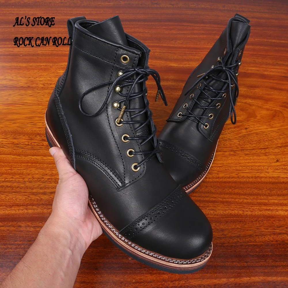 XW400 RockCanRoll Super Quality Size 35-52 Handmade Goodyear Welted Durable Italian Cowhide Boots Custom Made Available