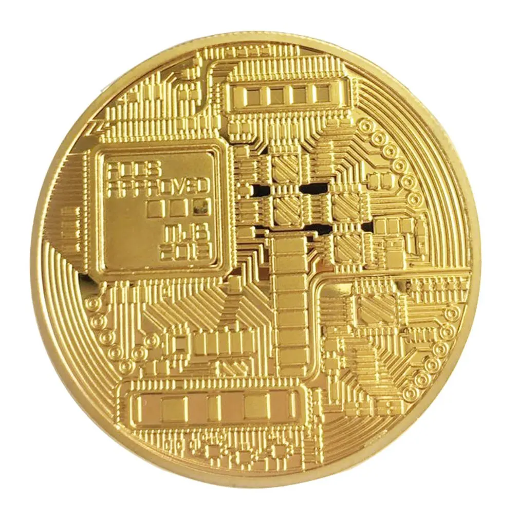 Banhado a ouro Bitcoin física colecionáveis, Lembrança Criativa, BTC Coin, Coleção de arte, Presente Comemorativo, 1Pc